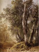 Asher Brown Durand Trees by the Brookside,Kingston France oil painting artist